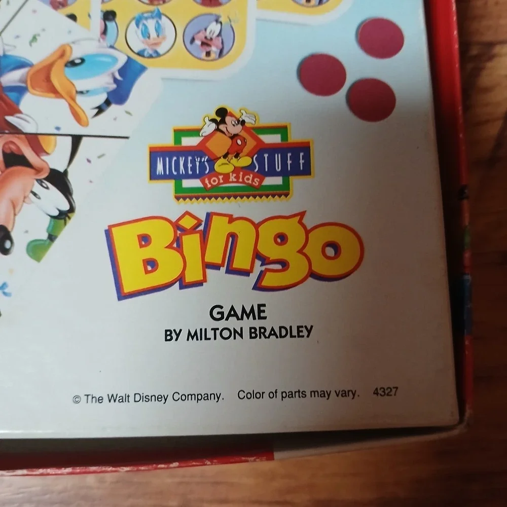 Disney Mickey's Bingo Game Stuff For Kids Milton Bradley Age 4+ All Pieces. VTG